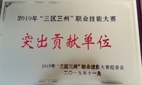 中國工程建設(shè)焊接協(xié)會(huì)獲得2019年“三區(qū)三州” 職業(yè)技能大賽突出貢獻(xiàn)單位